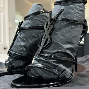 Saint Laurent Cassandra Strappy High Heel Sandals